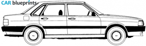 1985 Audi 80 B2 4-door Sedan blueprint