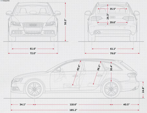 2009 Audi A4 B8 (Typ 8K) Avant Wagon blueprint