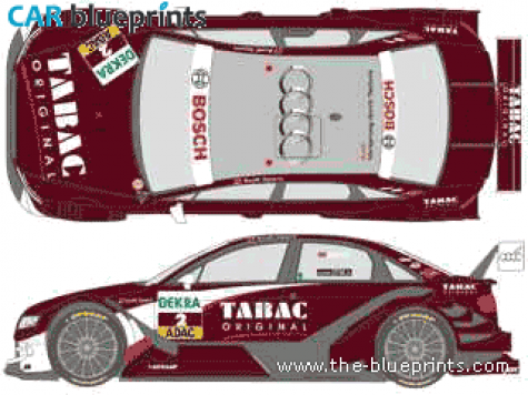 2009 Audi A4 DTM Sedan blueprint