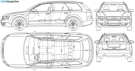 2004 Audi A4 B6 (Typ 8E) Avant Wagon blueprint