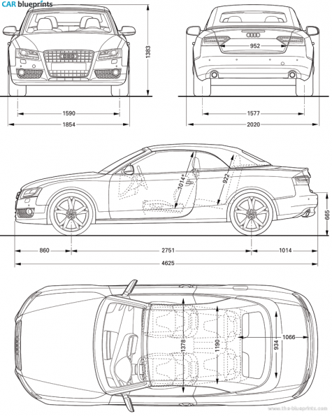 2010 Audi A5 Cabriolet blueprint