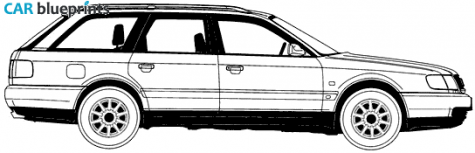 1995 Audi A6 C4 Avant Wagon blueprint