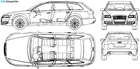 2005 Audi A6 C6 Avant Wagon blueprint