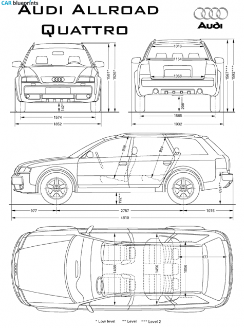 1999 Audi Allroad C5 Quattro Wagon blueprint