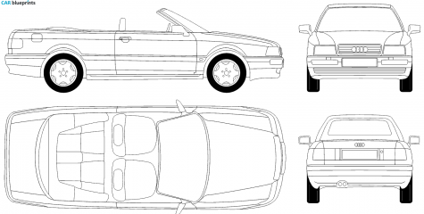 1995 Audi 80 B4 Cabriolet blueprint