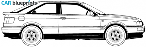 1989 Audi 80 B3 Coupe blueprint