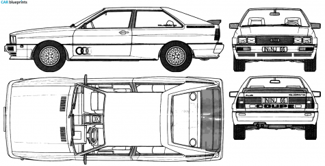 1981 Audi Quattro Coupe blueprint