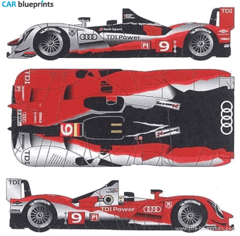 2010 Audi R15 OW blueprint