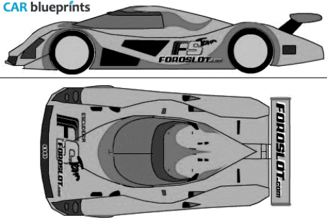 1999 Audi R8C Le Mans Coupe blueprint