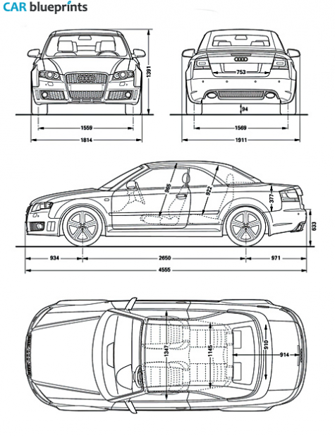 2006 Audi RS4 B7 (Typ 8E) Quattro Cabriolet blueprint