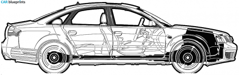 2003 Audi RS6 C5 (Typ 4B) Sedan blueprint