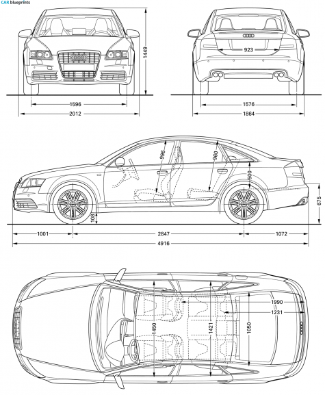 2008 Audi RS6 C6 (Typ 4F) Wagon blueprint