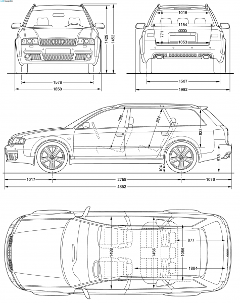 2002 Audi RS6 C5 (Typ 4B) Avant Wagon blueprint