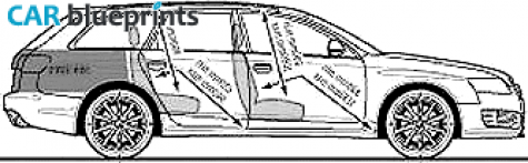 2008 Audi RS6 C6 (Typ 4F) Avant Wagon blueprint