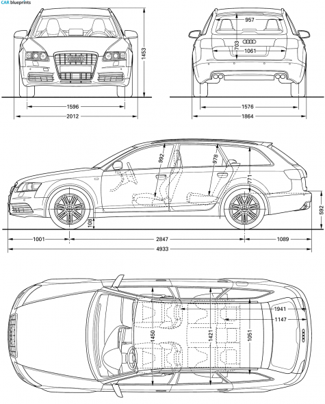 2008 Audi RS6 C6 (Typ 4F) Avant Wagon blueprint