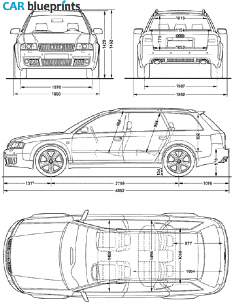 2002 Audi RS6 C5 (Typ 4B) Wagon blueprint