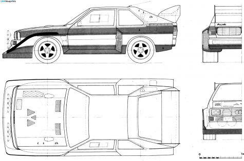 1984 Audi Sport Quattro S1 Coupe blueprint