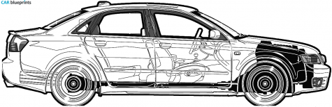 2004 Audi S4 B6 (Typ 8E) Sedan blueprint