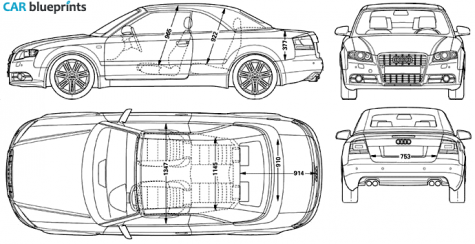 2005 Audi S4 B7 (Typ 8H) Cabriolet blueprint