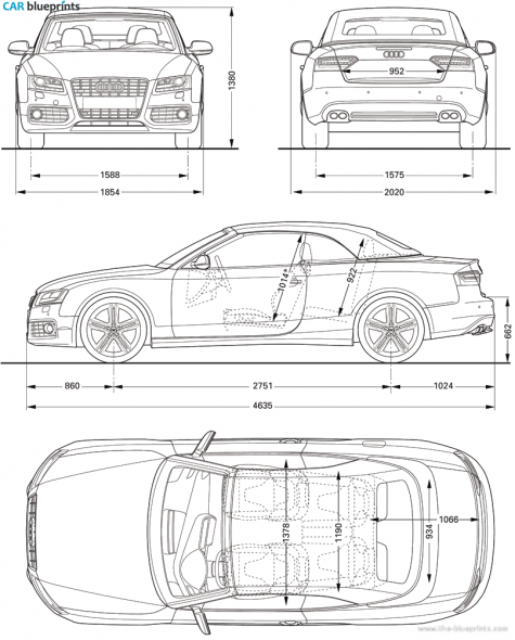 2010 Audi S5 Cabriolet blueprint