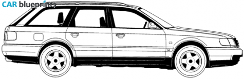 1995 Audi S6 C4 (Typ 4A) Avant Wagon blueprint