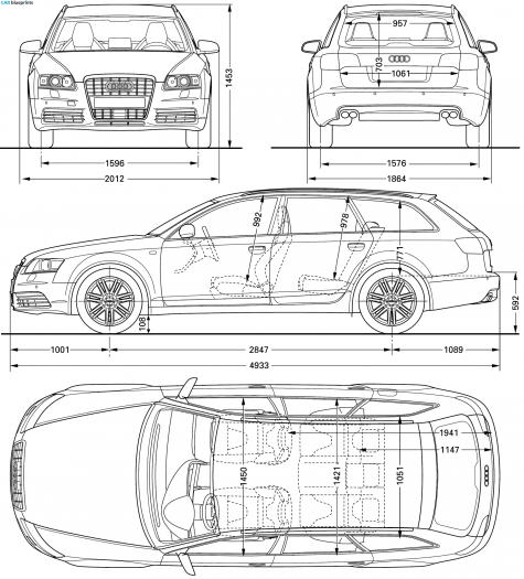 2006 Audi S6 C6 (Typ 4F) Avant Wagon blueprint