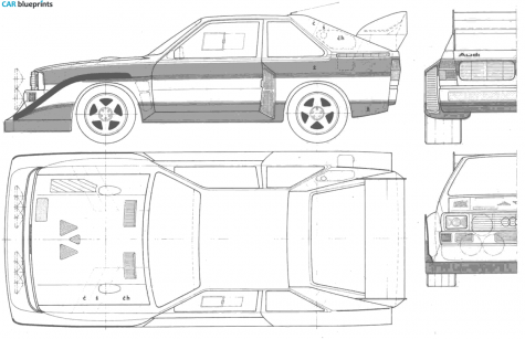1984 Audi Sport Quattro S1 Coupe blueprint