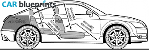 2008 Audi TT 8J 2.0 TDI Quattro Coupe blueprint