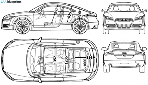 2006 Audi TT 8J Coupe blueprint