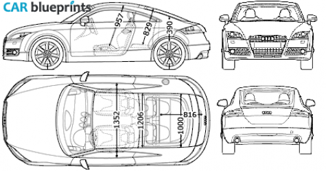 2007 Audi TT (Typ 8J) Coupe blueprint