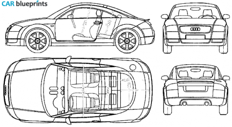1999 Audi TT (Typ 8J) Coupe blueprint