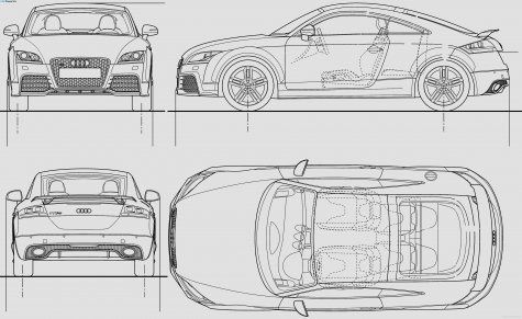 2010 Audi TT RS Coupe blueprint