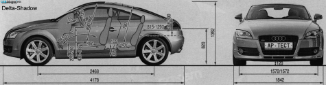 2007 Audi TT (Typ 8J) Coupe blueprint