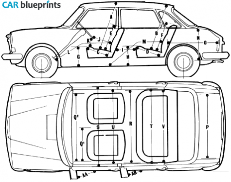 1968 Austin 1800 Sedan blueprint