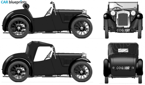 1934 Austin 7 Nippy Cabriolet blueprint