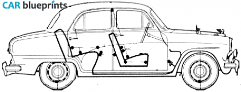 1956 Austin A105 Westminster Saloon Sedan blueprint