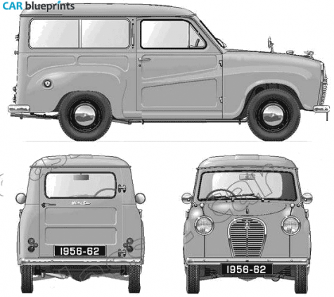 1956 Austin A35 Countryman Van blueprint