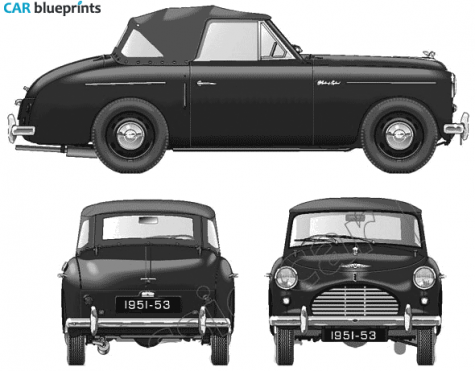 1951 Austin A40 Sport Cabriolet blueprint