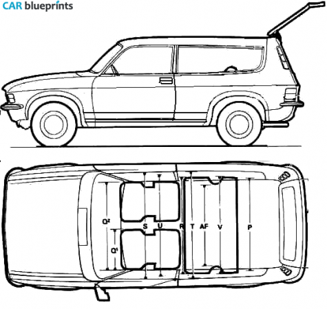 1975 Austin Allegro 2 Estate Wagon blueprint