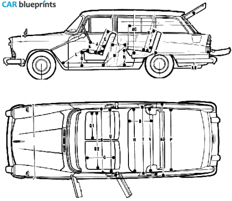 1969 Austin A60 Cambridge Countryman Wagon blueprint