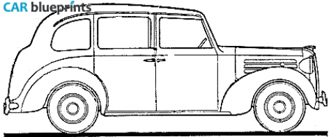 1948 Austin FX3 Hire Car Sedan blueprint