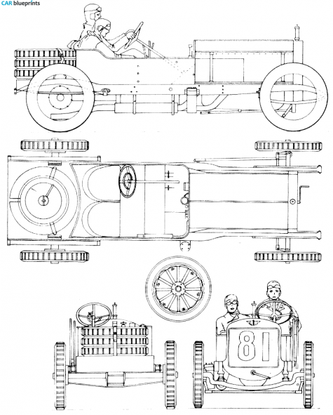 1908 Austin GP OW blueprint