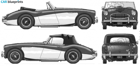 1963 Austin Healey 3000 Mk II A Cabriolet blueprint