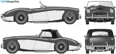 1962 Austin Healey 3000 Mk II Roadster blueprint