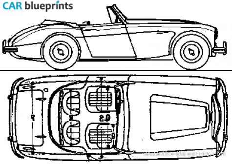 1963 Austin Healey 3000 Sports Roadster blueprint