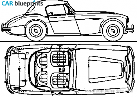 Austin Healey 3000 Sports Roadster blueprint