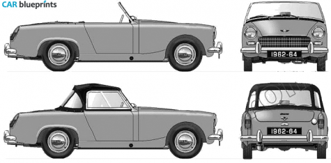 1962 Austin Healey Sprite Mk II Cabriolet blueprint