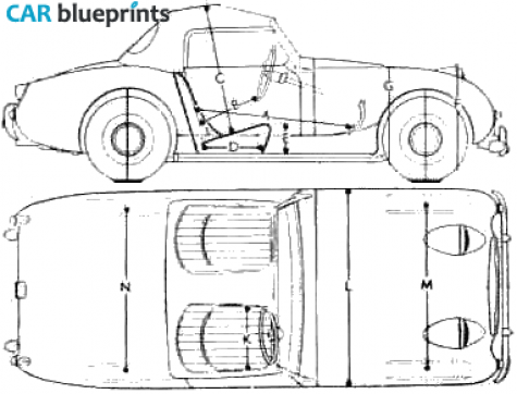 1959 Austin Healey Sprite Cabriolet blueprint