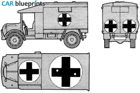 Austin K2 Ambulance Truck blueprint