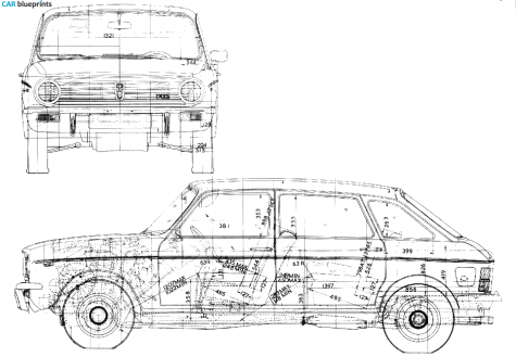 1976 Austin Maxi HL Hatchback blueprint